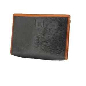 RARE Celine Vintage Green Pebbled Leather Macadam Triomphe Clutch Mini Pouch Bag